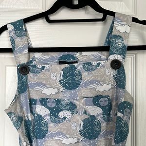 NOOWORKS arctic fox print overalls! Rare!